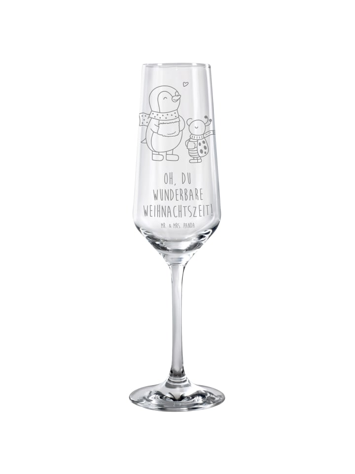 Champagnerglas Smörle Winterzeit mit Spruch in Transparent