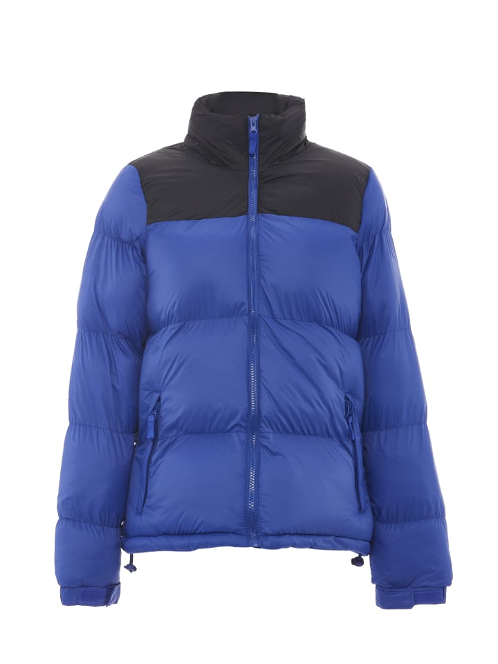 Damen Wattierte Steppjacke in Kobalt Schwarz