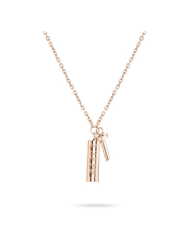 Halskette Love Lock in roségold
