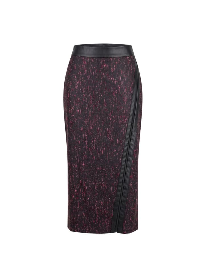 Schwarz Wolle Damen Rock