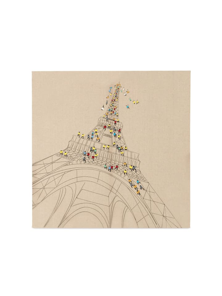 Öl-Wandbild Trip To Paris 80 x 80 cm in natur