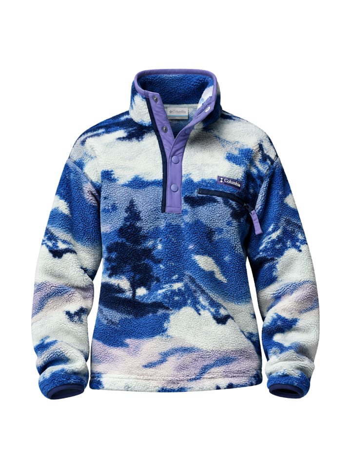 Helvetia™ II Printed Cropped Half Snap in Blau