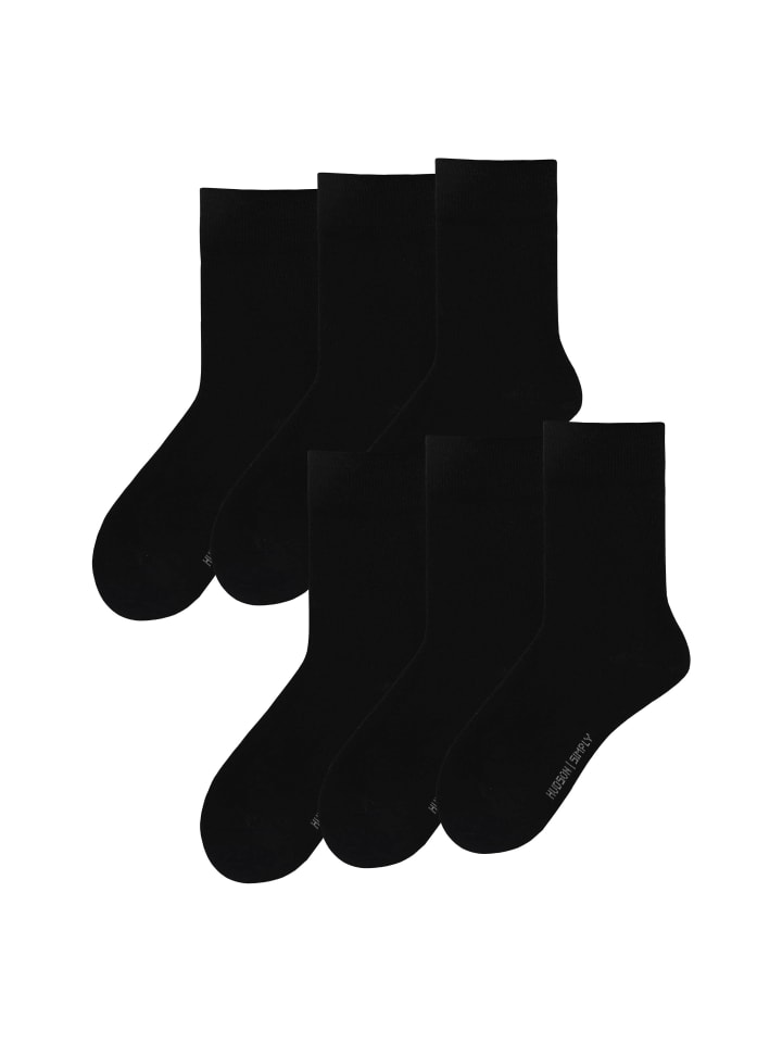 Socken Simply³ 6-Pack in Black