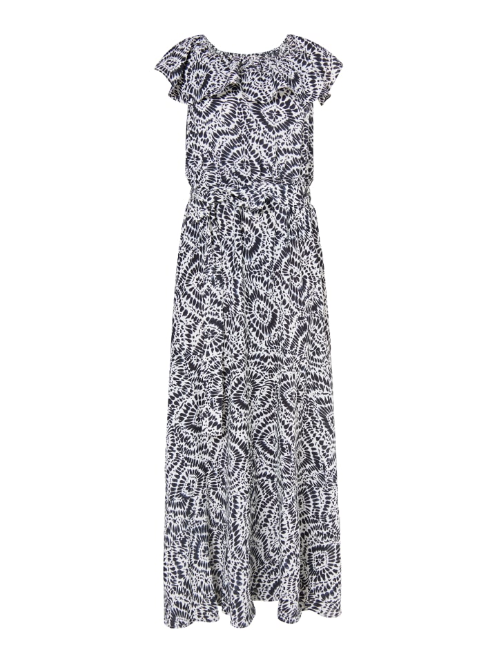 Damen Maxikleid Mit Print in Schwarz
