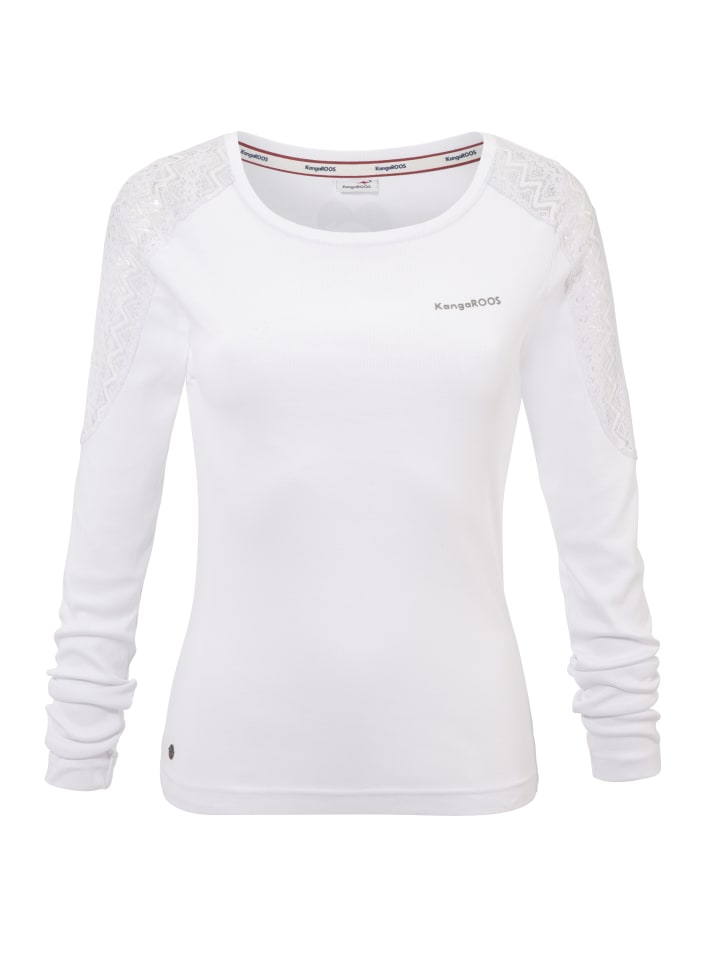 Langarmshirt in weiß