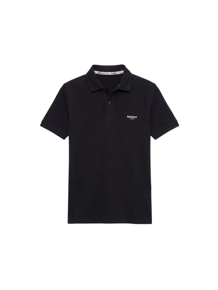 Schwarz Baumwolle Herren Polo