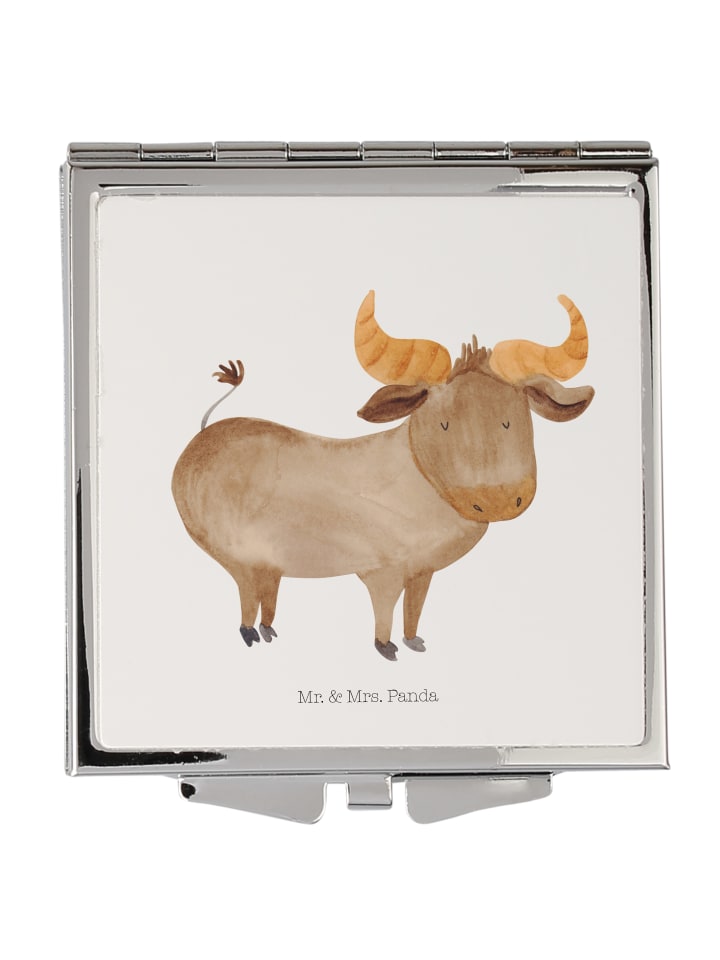 Kosmetikspiegel Sternzeichen Stier ohne Spruch in Weiß