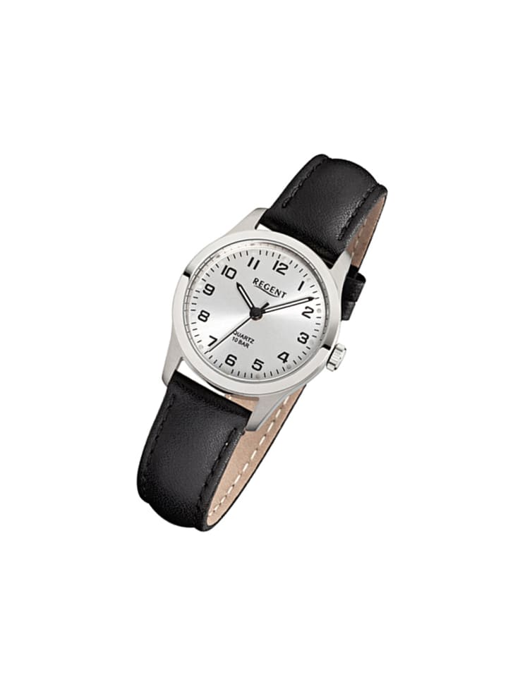 Analog-Armbanduhr Regent Titan-Uhren schwarz klein (ca. 28mm)