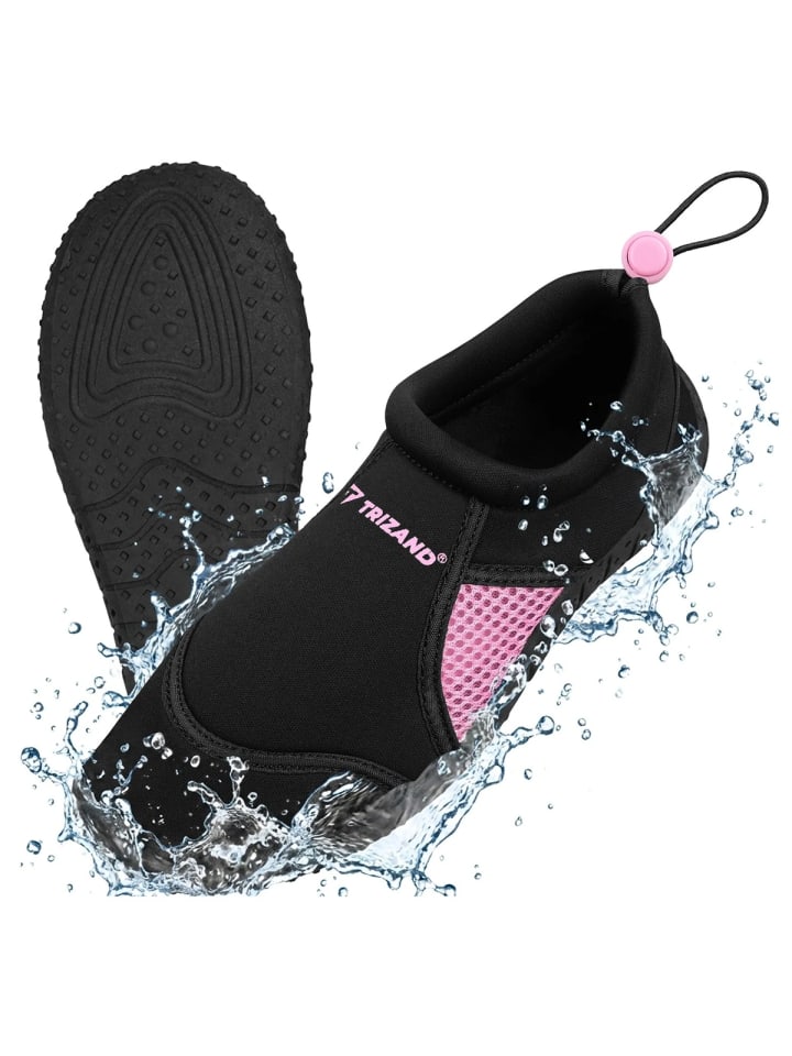 Schwarz und rosa Wasserschuhe - Größe 38 5mm Trizand