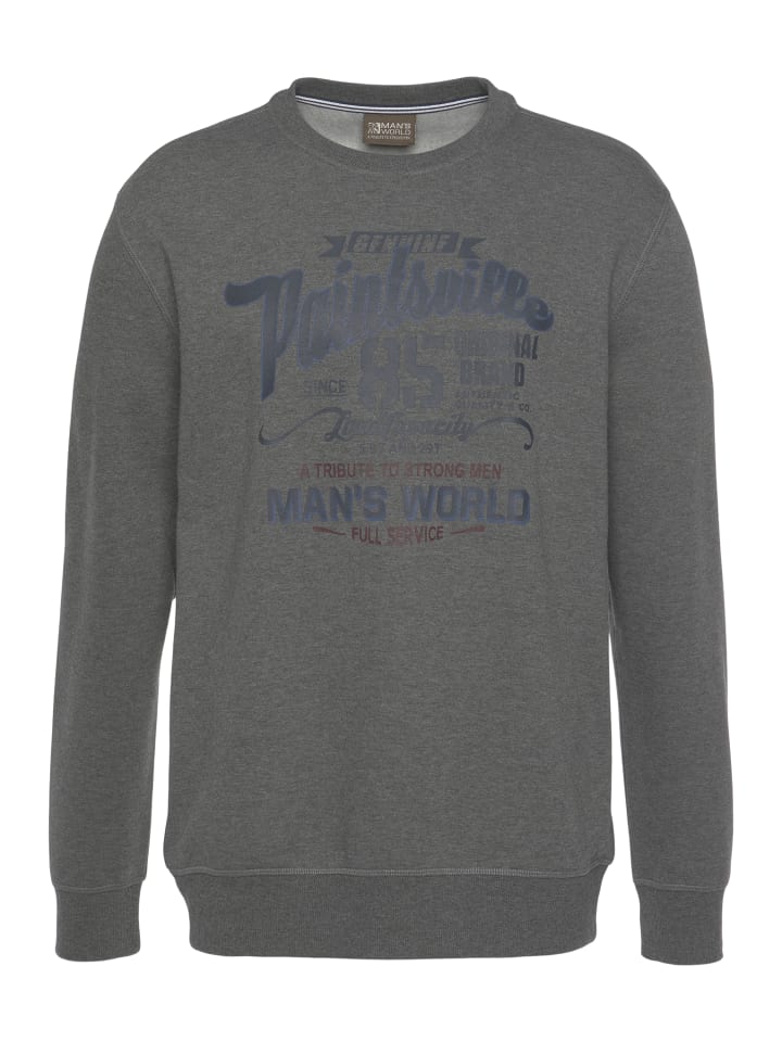 Sweatshirt in anthrazit melange