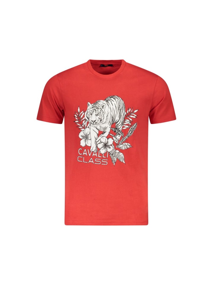 Rot Baumwolle Herren T-Shirt