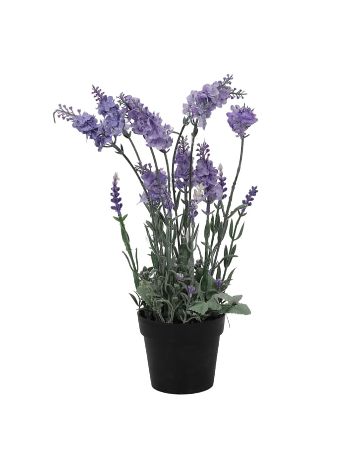 Künstlicher Lavendel im Topf in Blau, 40 cm