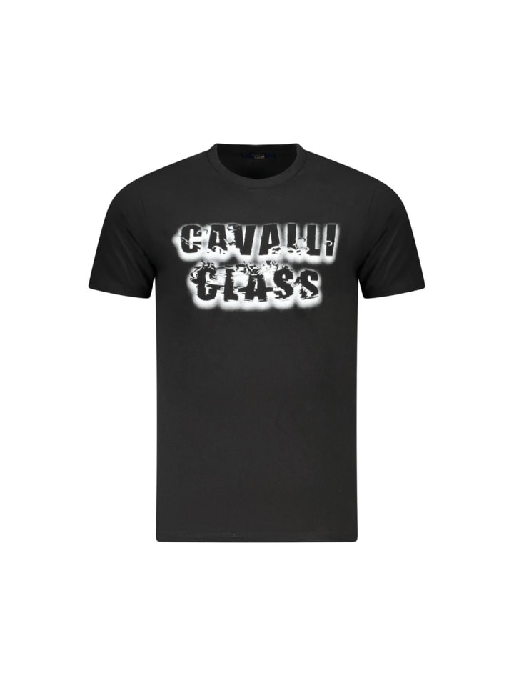 Schwarz Baumwolle Herren T-Shirt