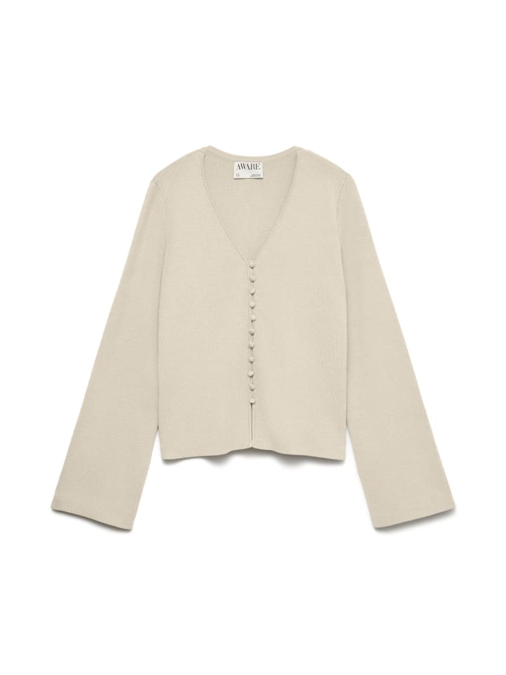 Strickjacke in Whitecap Gray