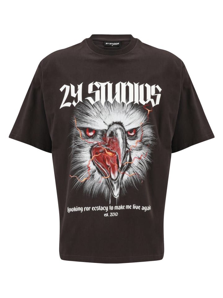 T-Shirt in washed black