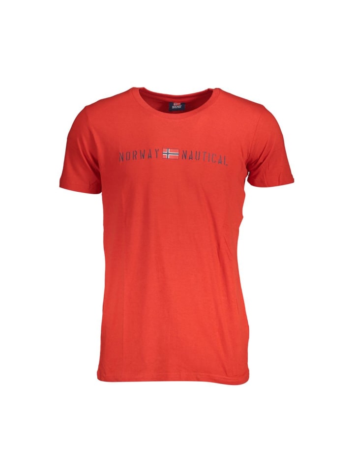 Rot Baumwolle Herren T-Shirt