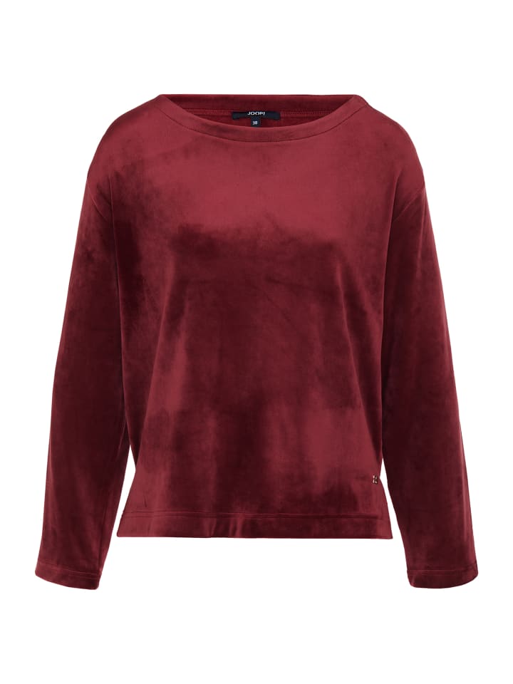 Longsleeve Velvet Oversized in DARK RED