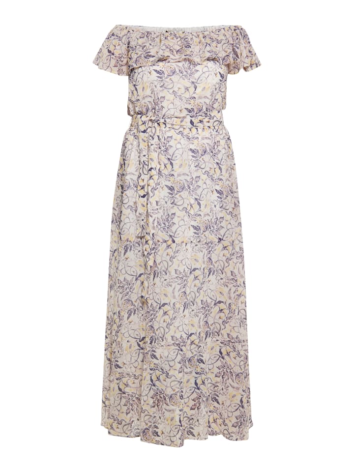 Damen Kleid in Weiss Flieder