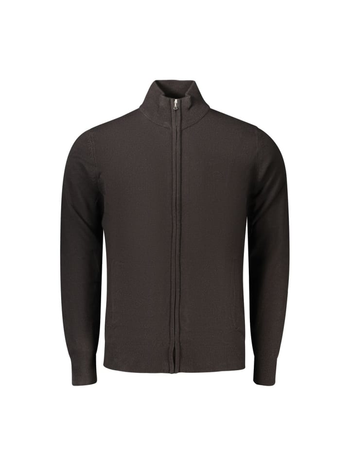 Schwarz Acryl Herren Strickjacke