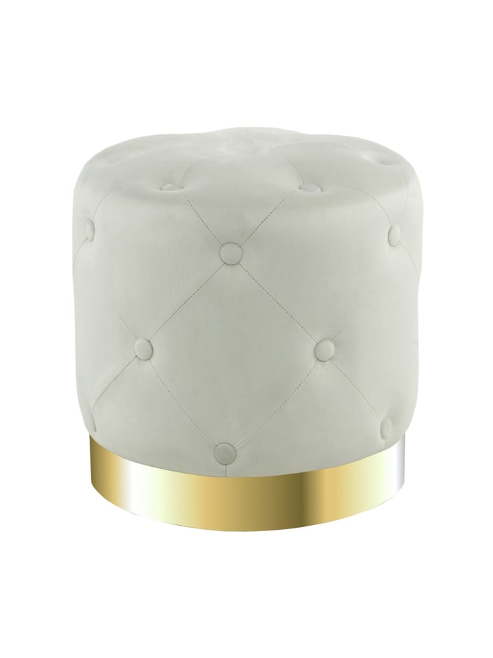 Hocker Piano in creme
