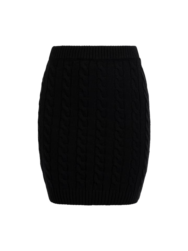Damen Strickrock in Schwarz