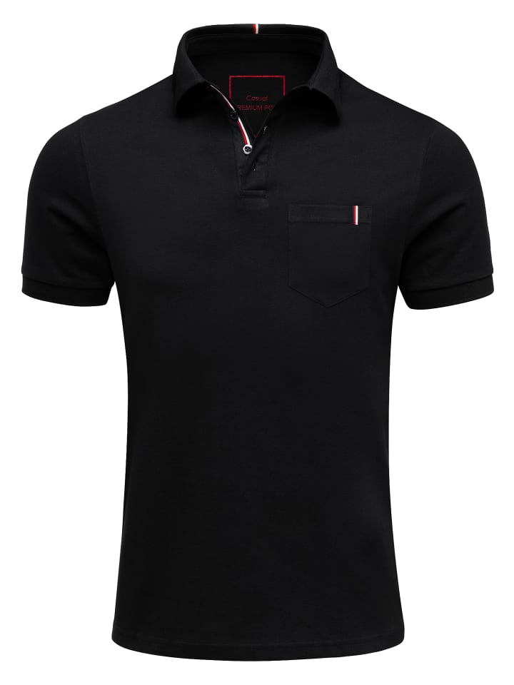 Poloshirt DEARBORN in Schwarz