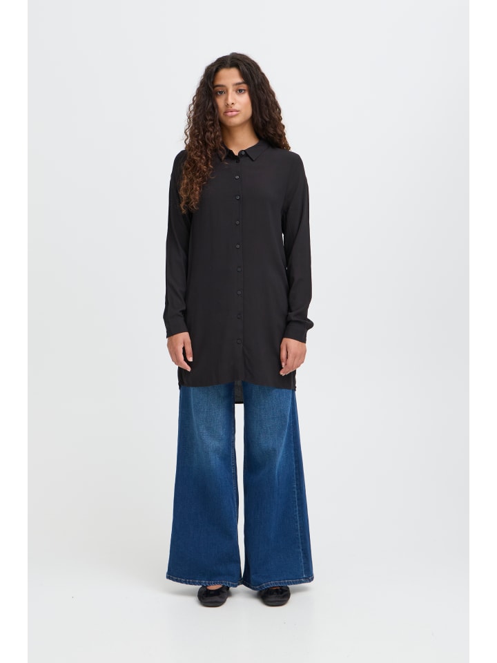 Hemd langarm IHMAIN Relaxed fit in Black