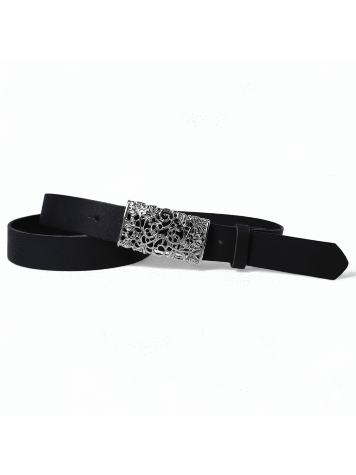 Ledergürtel in Schwarz