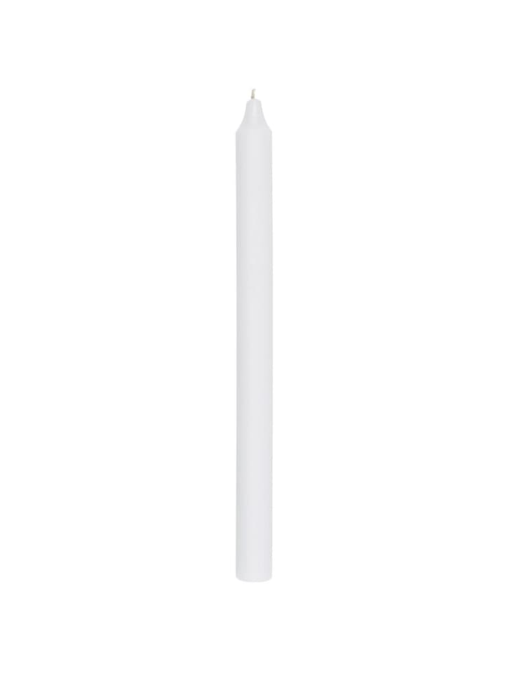Rustikale Stabkerze 29 cm | Ø 2,2 cm in weiss