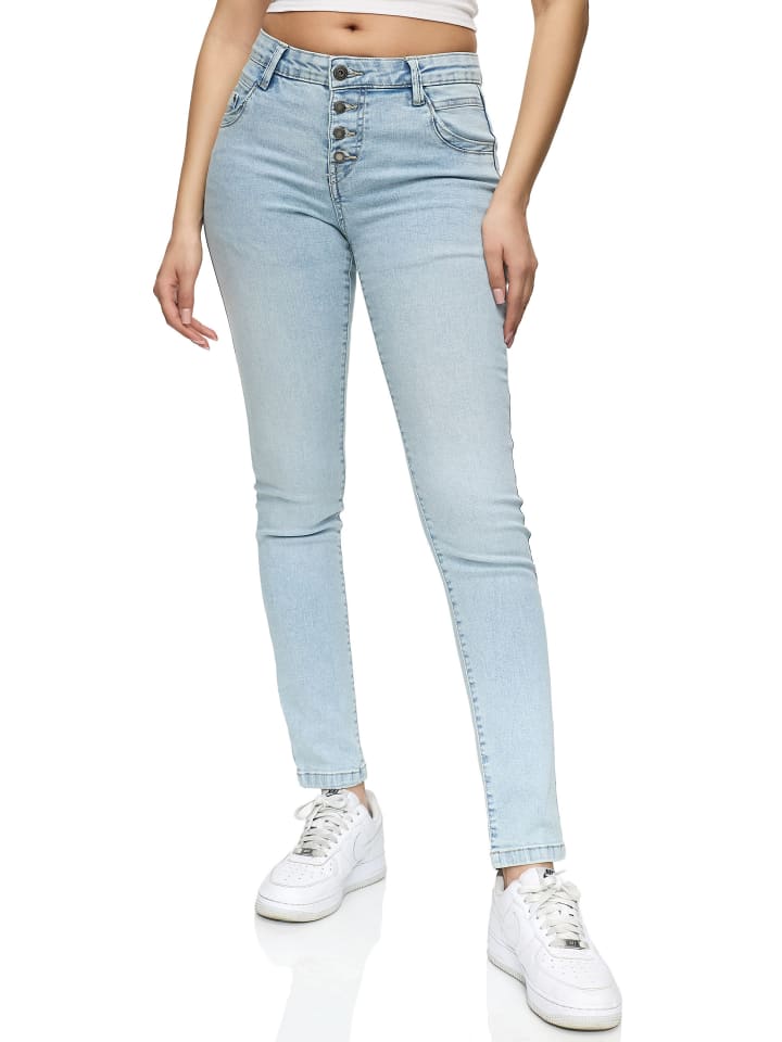 Skinny-Fit Jeans ISLA in Bleached Blue
