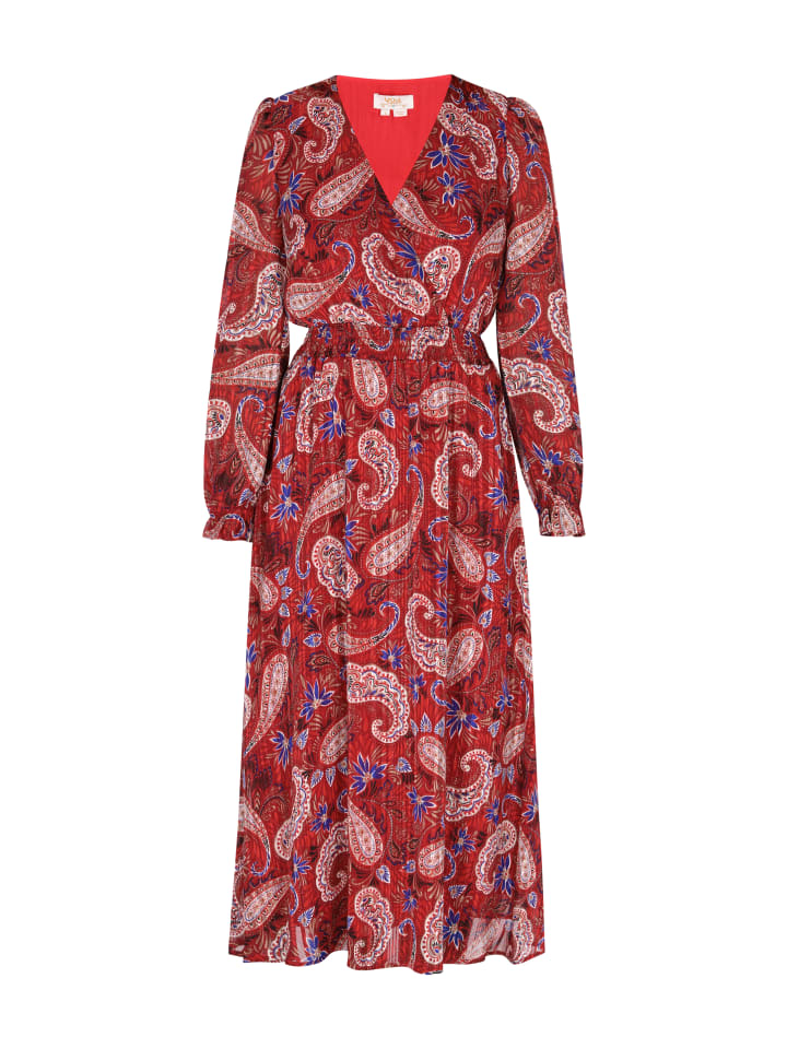 Damen Kleid in Rot Mehrfarbig