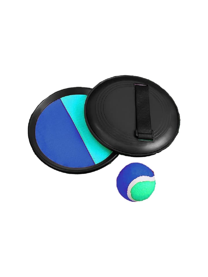 JollyStar Klettballspiel – Fangspiel mit 2 Handtellern & Ball Blau in Blau