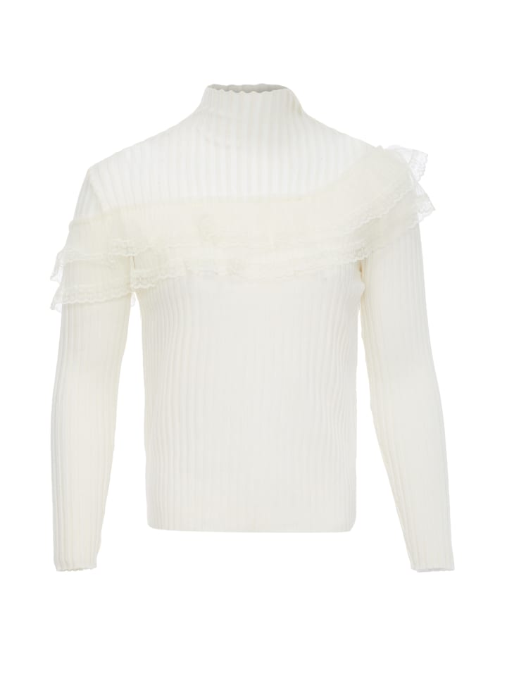 Damen Pullover in Wollweiss