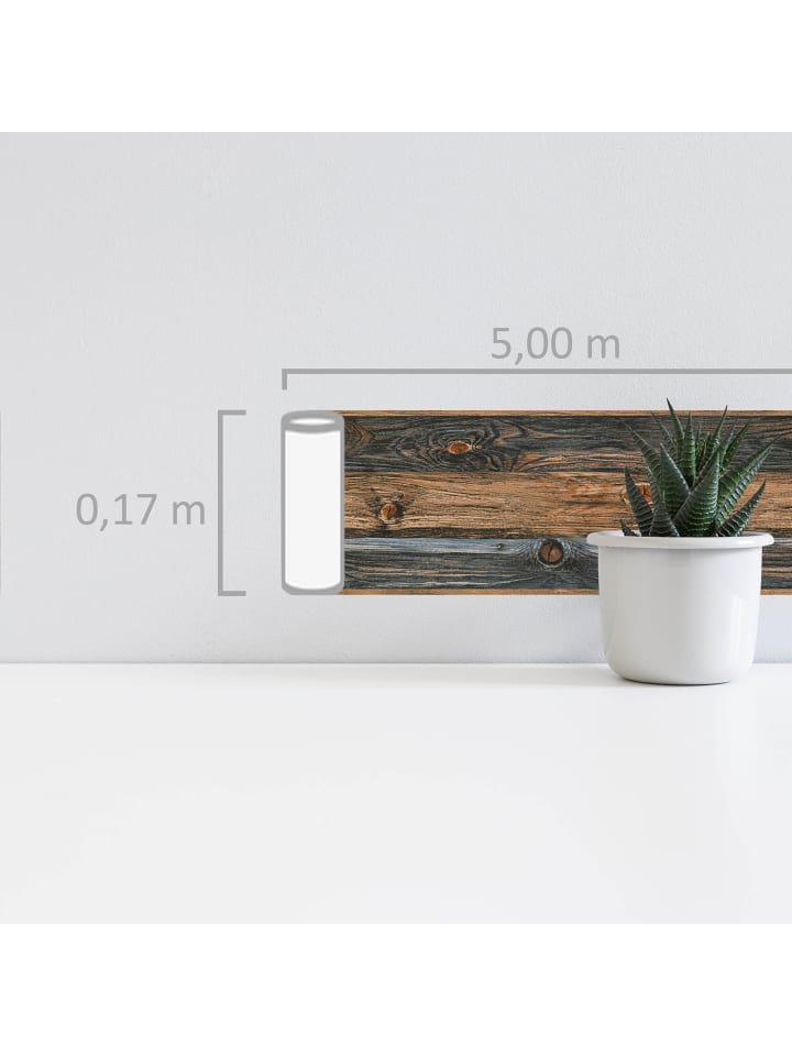Bordüre Rustic Wood in Beige 