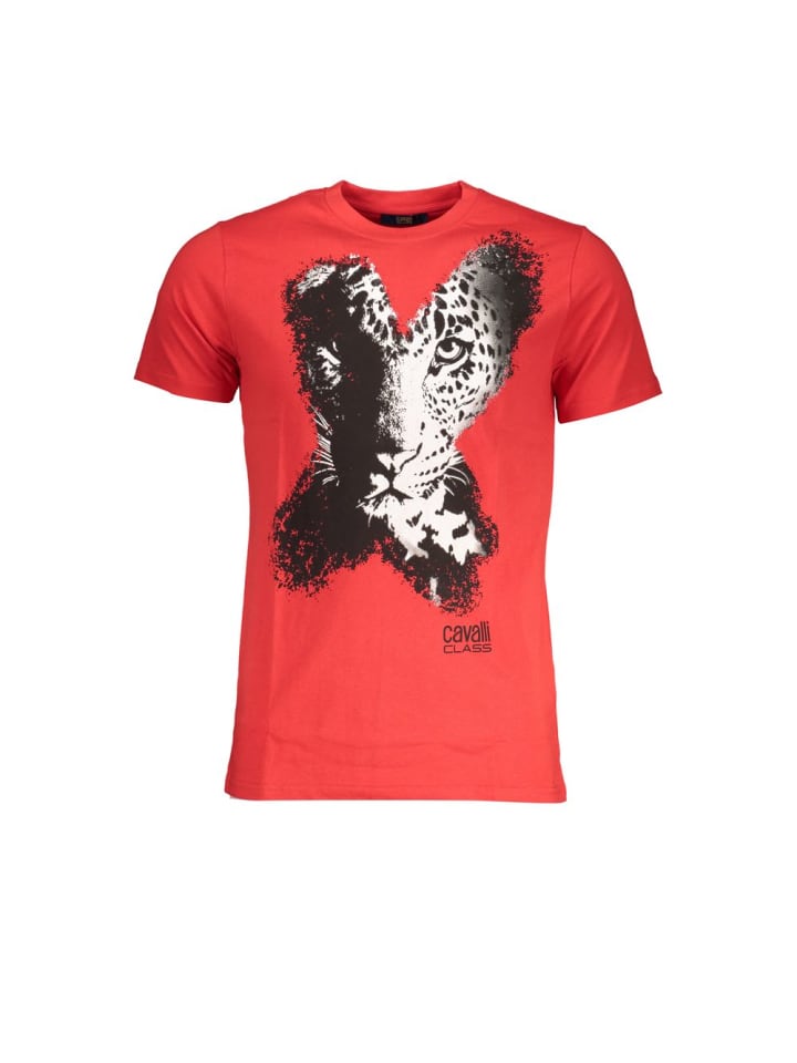 Rot Baumwolle Herren T-Shirt