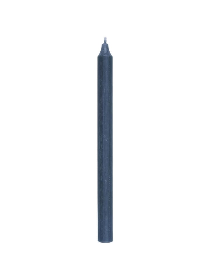 Rustikale Stabkerze 29 cm | Ø 2,2 cm in staubig blau