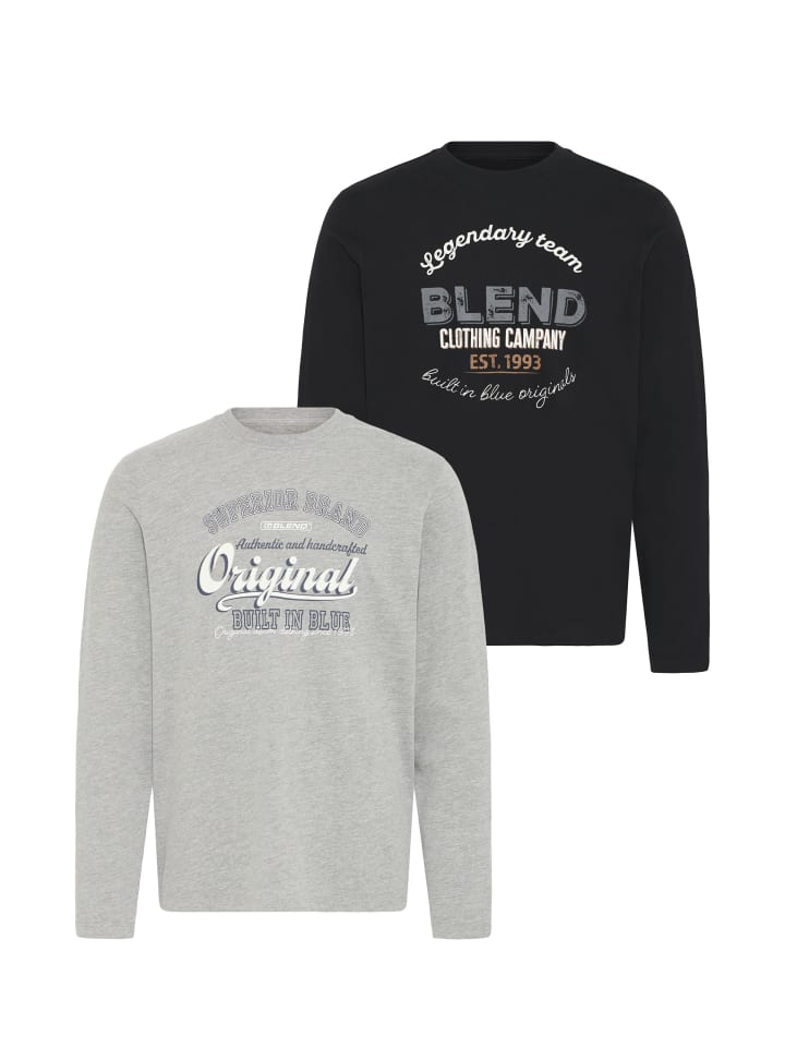 Langarmshirt BHBenap 2er-Pack in Schwarz