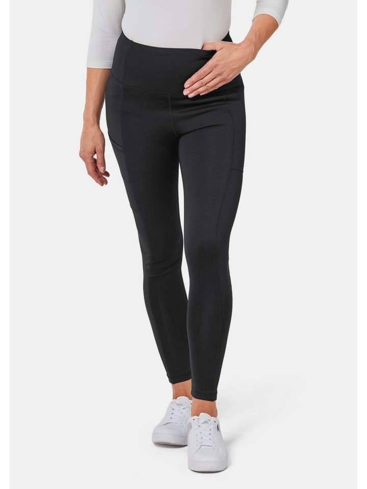 Figurformende Leggings mit Shaping-Effekt in schwarz