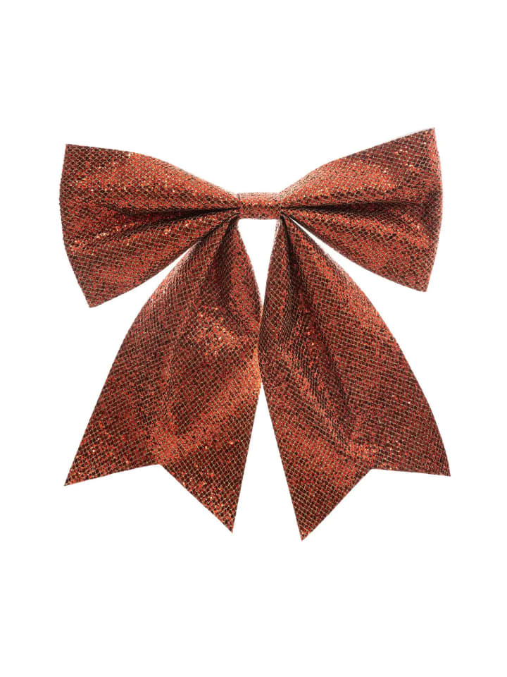 Deko-Schleife aus Kunststoff in Rot, 30 x 37 cm