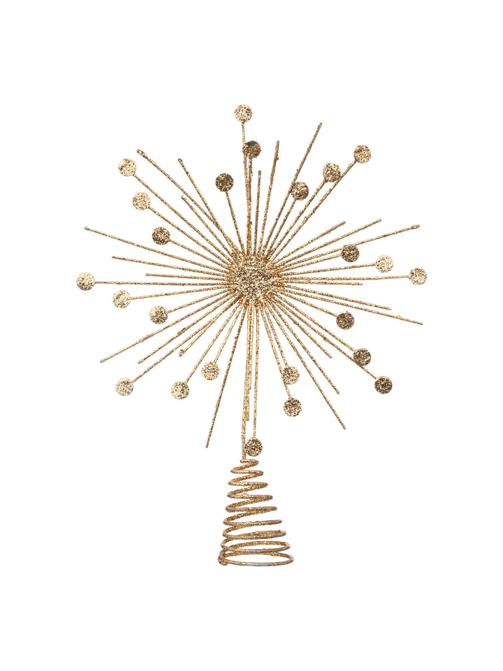 Goldener Stern für die Spitze des Weihnachtsbaums in Gold, 30 cm
