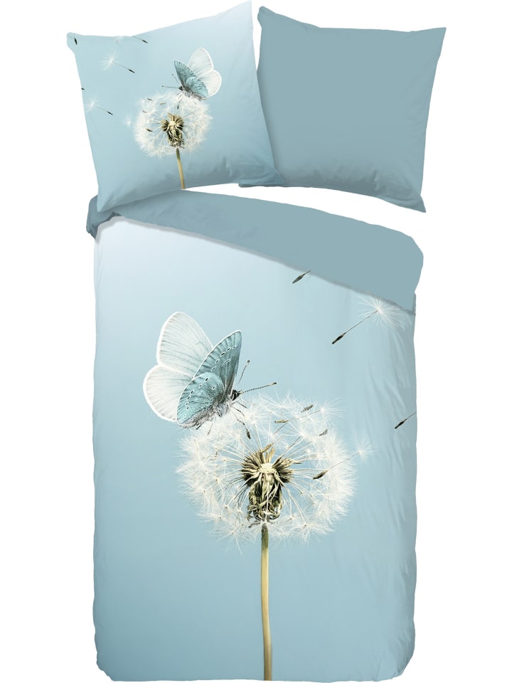 Renforcé Wendebettwäsche in blau