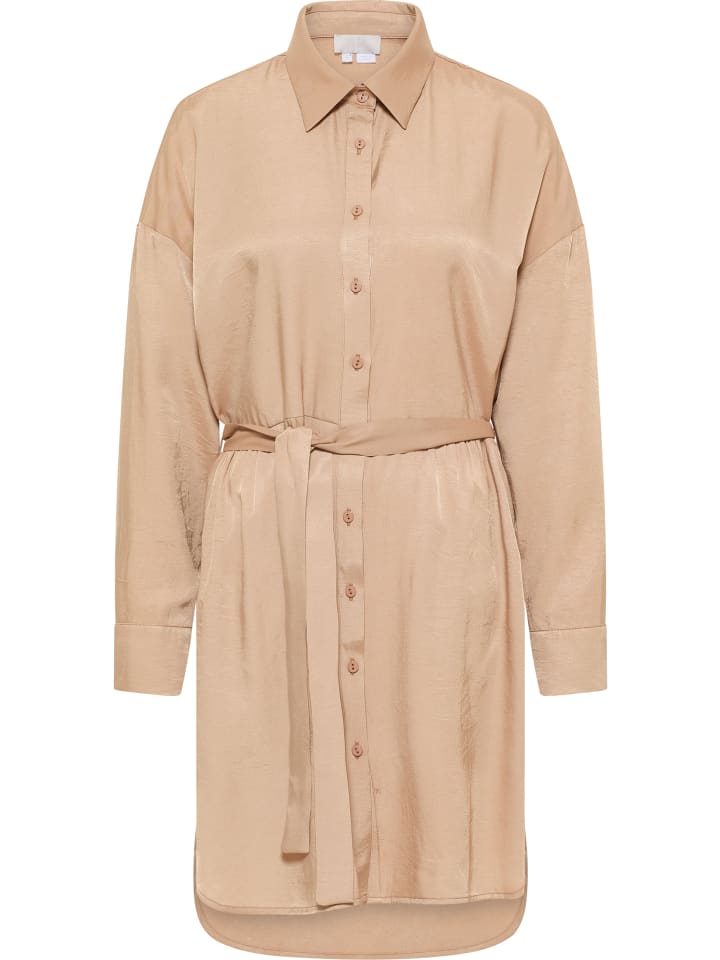 Damen Langarmkleid in Kamel