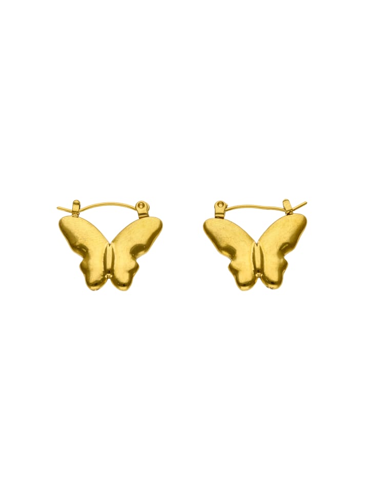 Women Earrings With Hinged Clusp in Gold