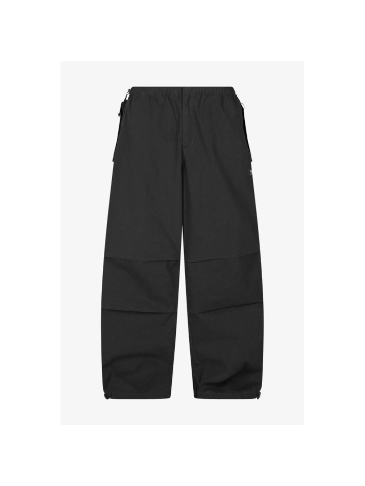 Schwarz Baumwolle Freizeithose