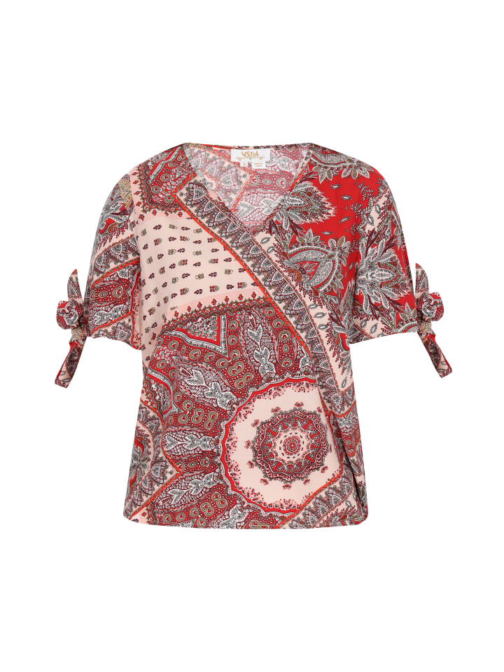 Women Blouse in red multicolor