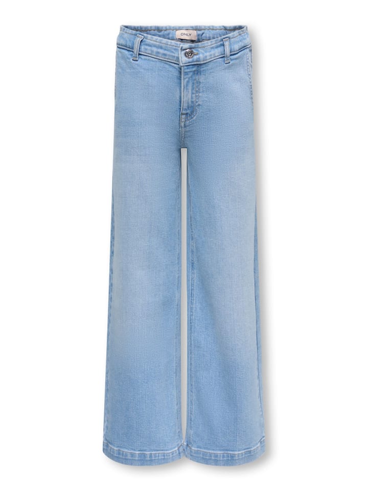Jeans mit weitem Bein in Light Blue Denim