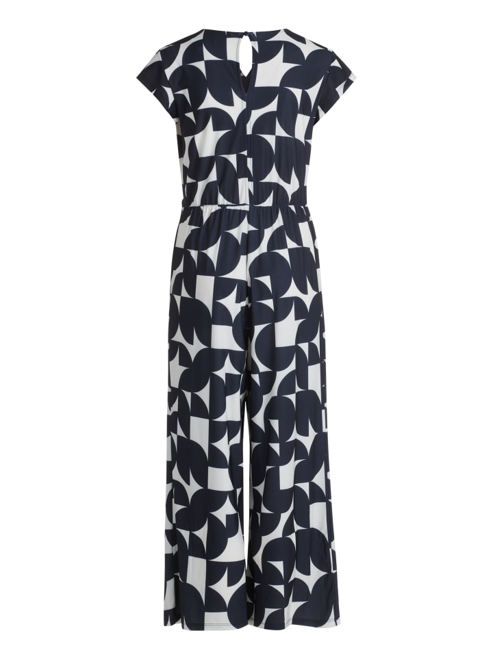 Jumpsuit in marine weiß