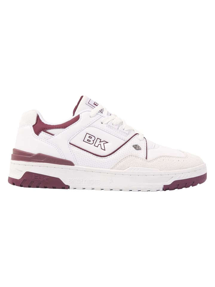 Sneaker Vendon in weiss/weinrot/cremeweiss