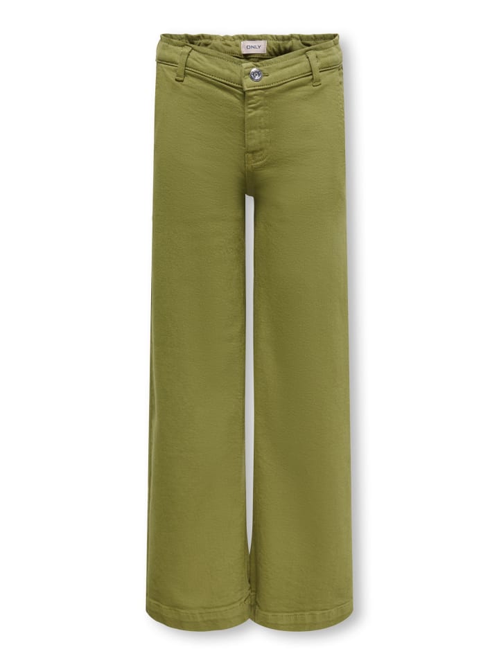 Jeans mit weitem Bein in Sphagnum