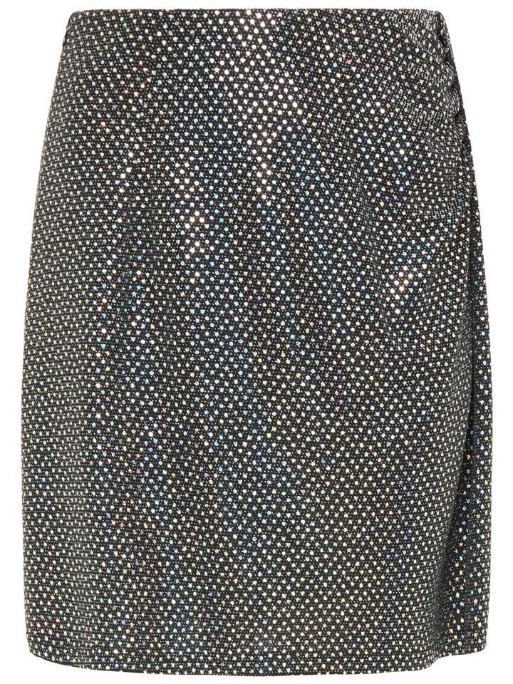 Damen Rock in Holografisch Schwarz